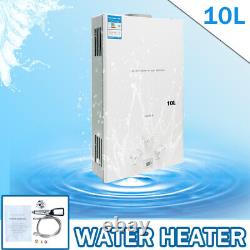 10L 2.64 GPMTankless Natural Gas Water Heater with Shower Kit Stainless Steel