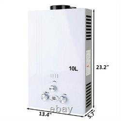 10L 2.6GPM Tankless LPG Propane Gas Water Heater On-Demand Water Boiler withShower