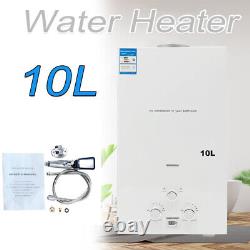 10L 20KW Natural Gas Hot Water Heater Tankless NG Boiler with Shower Kit UK
