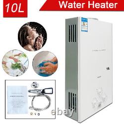 10L LPG Propane Gas Tankless Instant Hot Water Heater Boiler Shower Kit