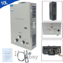 10L LPG Propane Gas Water Heater Instant Heat Tankless Boiler with shower Kit