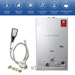 10L Liquid Propane Gas LPG Tankless Instant Hot Water Heater Boiler withShower Kit