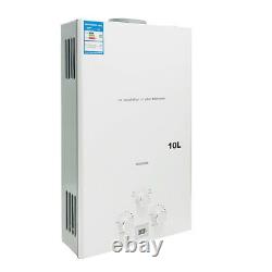 10L Portable Natural Gas Hot Water Heater Tankless NG Boiler with Shower Kit 20KW