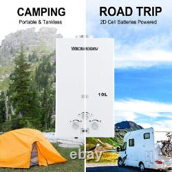 10L Portable Tankless Gas Water Heater LPG Propane Boiler Outdoor Camping Shower