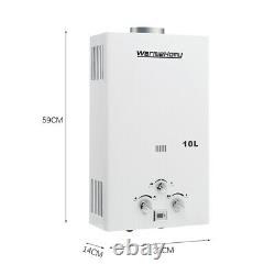 10L Portable Tankless Gas Water Heater LPG Propane Instant Boiler Shower Outdoor