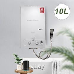 10L Tankless Propane Gas LPG Instant Hot Water Heater Camping with Shower Kit UK