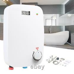 10kW Tankless Electric Hot Water Heater Boiler Bathroom Washing Shower Tap Kits