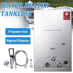 12L 24KW Hot Water Heater LPG Propane Gas Tankless Instant Boiler withShowe Kit UK