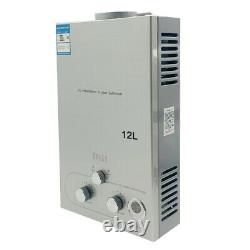 12L 24KW Natural Gas Water Heater Tankless Digital Display With Shower Kit
