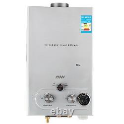 12L GAS LPG Hot Water Heater Propane Tankless Stainless Instant Boiler Stainless
