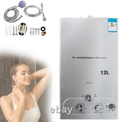 12L Instant Hot Water Heater 24KW Gas Boiler Tankless LPG Water Boiler NEW UK