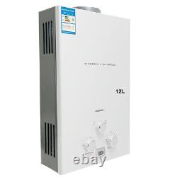 12L Instant Water Heater Propane 3.2 GPM LPG Gas Tankless Digital Display