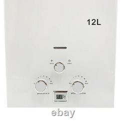 12L LPG Gas Tankless Water Heater Portable Instant Camping Boiler with Shower Kit