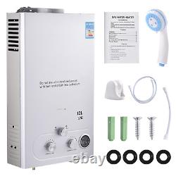 12L LPG Tankless Gas Water Heater Propane Instant Boiler Outdoor Camping Shower