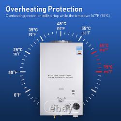 12L LPG Tankless Gas Water Heater Propane Instant Boiler Outdoor Camping Shower