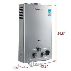 12L LPG Water Heater 3.2GPM Propane Gas Tankless Stainless Instant 24KW Hot Wate