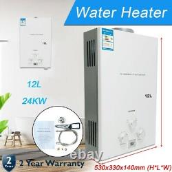 12L Natural Gas Tankless Water Heater On-Demand Instant House Indoor Shower Kit