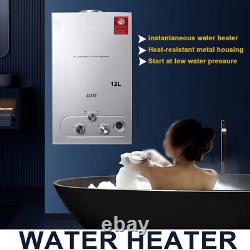 12L Portable LPG Gas Hot Water Heater Instant Tankless Shower Camping Outdoor UK