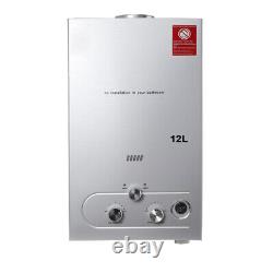 12L Tankless Gas Hot Water Heater LPG Instant Water Heater Boiler with Shower Kit