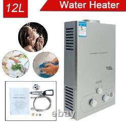12L Tankless Hot Water Heater Propane Gas LPG 24KW 3.2GPM Instant Water Heater