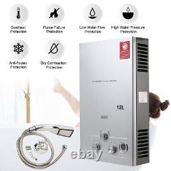 12L Tankless LPG Water Heater Propane Gas with Shower Head for Home/Apartment