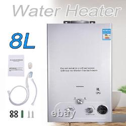 16Kw Tankless Gas Hot Water Heater 8L Van LPG Propane Instant Boiler Shower Kits