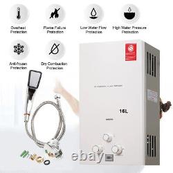 16L 32KW Instant Hot Water Heater LPG Propane Gas Tankless Boiler withShowe Kit UK