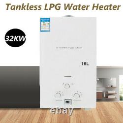 16L 32KW Instant Hot Water Heater Tankless Gas Heater LPG Propane + Shower Kit