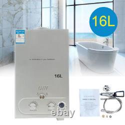 16L 32KW Tankless Propane Water Heater Home Hot Water Heat with Shower Head Kit