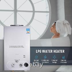 16L Gas Hot Water Heater Portable Shower Camping LPG Outdoor Instant 32KW UK