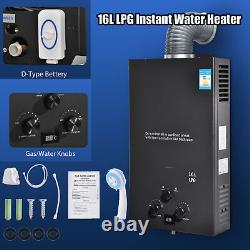 16L LPG Portable Gas Hot Water Heater Instant Camp Shower Boiler Horse Caravan