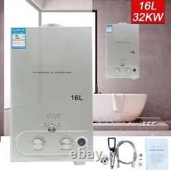 16L Natural Gas Hot Water Heater LNG Tankless Instant Home Kichten + Shower Head