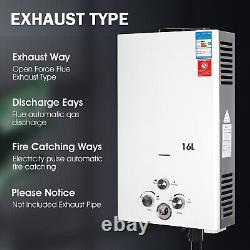 16L Propane Gas Tankless Instant LPG Hot Water Heater Boiler With Shower Dffjwge