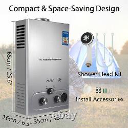 18L 4.8 GPM Propane Gas LPG Instant Hot Water Heater Tankless Boiler with Shower