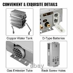 18L Hot Water Heater LPG Gas Propane Instant Tankless Boiler with Shower Head