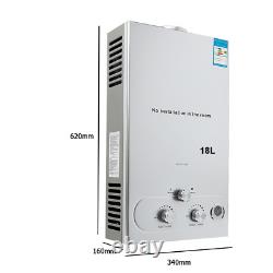 18L Instant Hot Water Heater 36KW Gas Boiler Tankless LPG Water Boiler UK