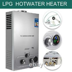 18L Instant Hot Water Heater Heating Gas Boiler Tankless LPG Propane Shower Kit