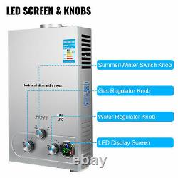 18L LPG Hot Water Heater Propane Gas Tankless Heating Boiler with Shower Head