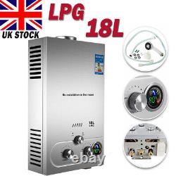 18L LPG Hot Water Heater Propane Gas Tankless Heating Boiler with Shower Head Kit