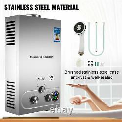 18L LPG Hot Water Heater Propane Gas Tankless Instant Boiler Portable Shower Kit