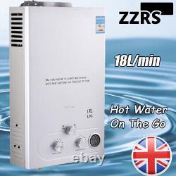 18L LPG Hot Water Heater Propane Gas Tankless Instant Boiler Shower Kit Portable