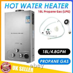 18L LPG Propane Gas Tankless Instant Hot Water Heater Boiler Shower Kit Portable