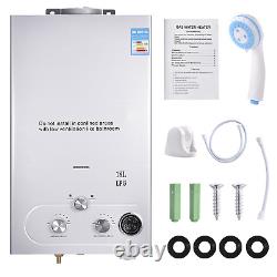 18L LPG Propane Gas Tankless Instant Hot Water Heater Boiler With Shower Kit