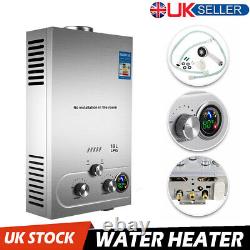 18L LPG Propane Gas Tankless Instant Hot Water Heater Boiler With Shower Kit