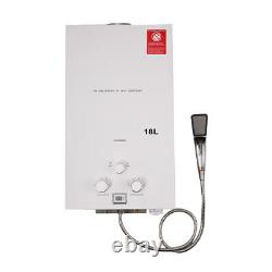 18L LPG Tankless Water Heater Wall-mounted for Camping Showers&Trailers(White)