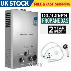 18L Large LPG Hot Water Heater Propane Gas Tankless Instant Boiler Shower Kit