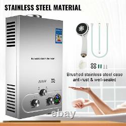 18L Propane Gas LPG Tankless Hot Water Heater Instant Heating Boiler Shower Kit