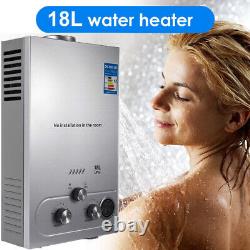 18L Propane Gas Tankless Instant LPG Hot Water Heater Boiler Shower Kit Portable