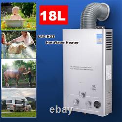 18L Propane Gas Tankless Instant LPG Hot Water Heater Boiler With Shower Kit