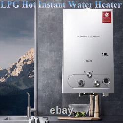 18L Propane Gas Water Heater LPG Tankless Instant Hot Water Heater with Shower Kit
